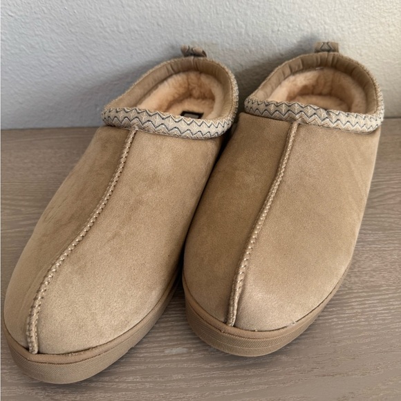 Dakine Mens Suede Cozy Slippers Mules Faux Fur Lined Trim Indoor Outdoor size XL main image 10